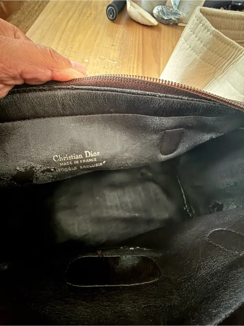 Dior Beige and Brown Monogram Satchel